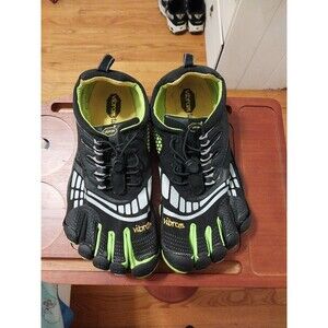 Vibram Five Finger Minimalist Shoes Size 40 8.5-9 Men's Black Green Yellow M3781